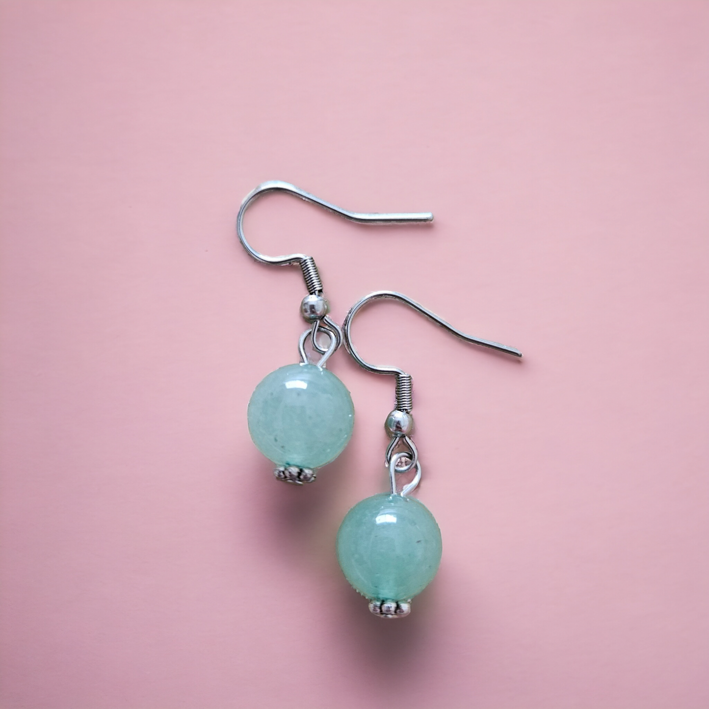 Caravanas cuarzo verde