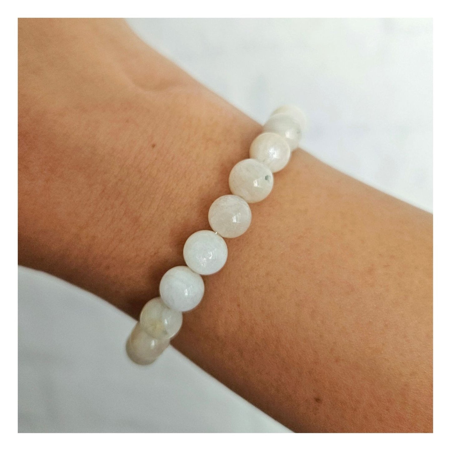Pulsera piedra de la luna 8mm