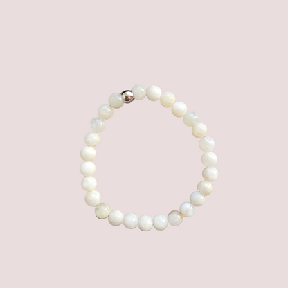 Pulsera piedra de la luna 6mm