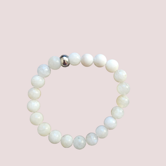 Pulsera piedra de la luna 8mm