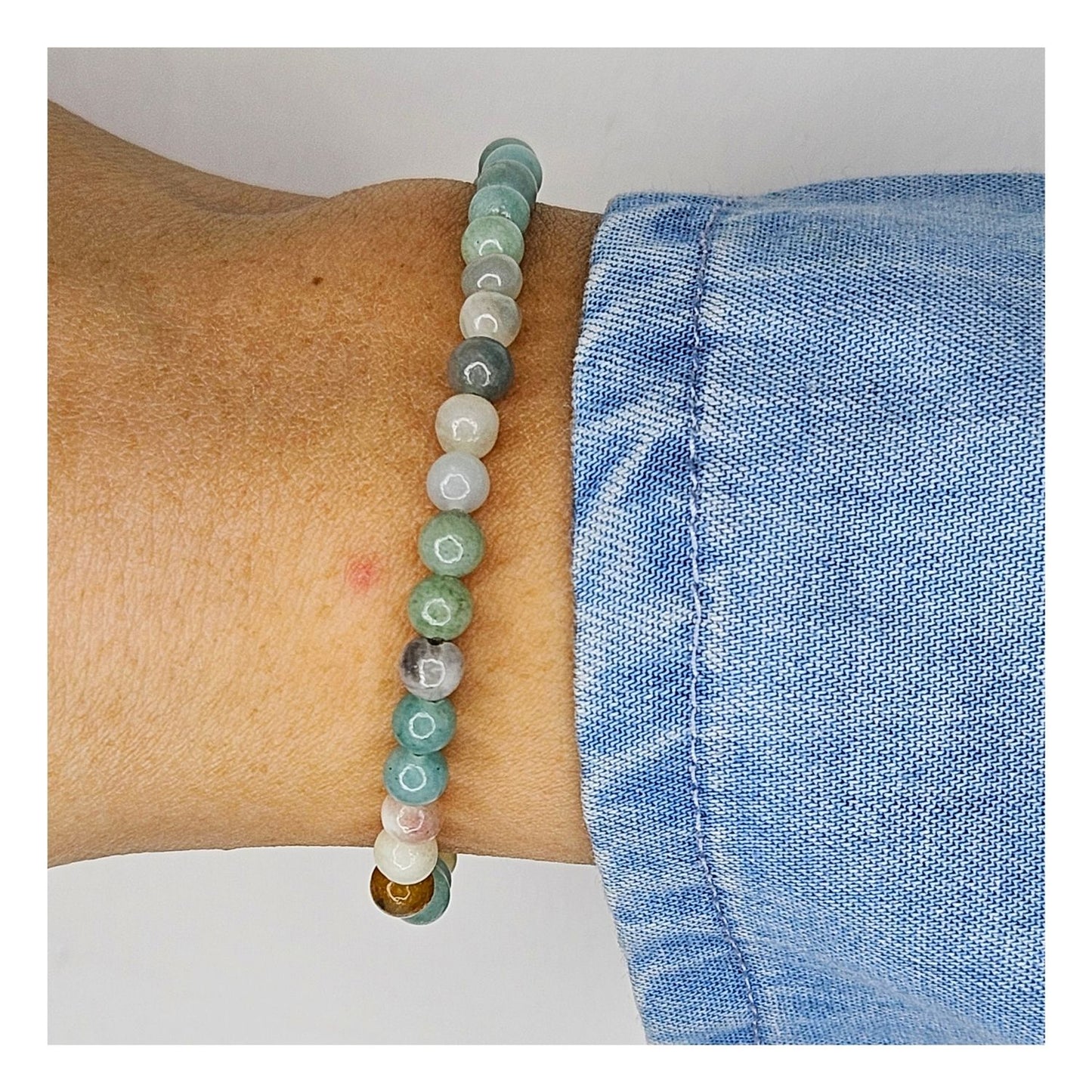 Pulsera amazonita 4mm