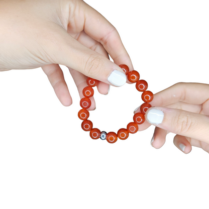 Pulsera cornalina 10mm