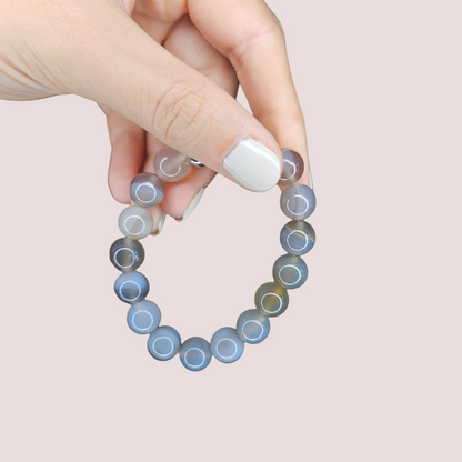 Pulsera agata gris 10mm