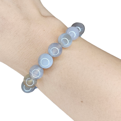 Pulsera agata gris 10mm