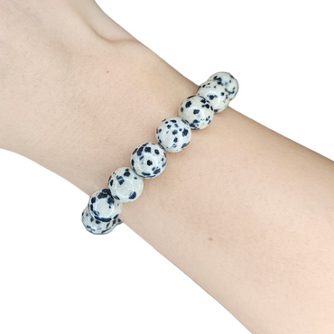 Pulsera jaspe dalmata 10mm