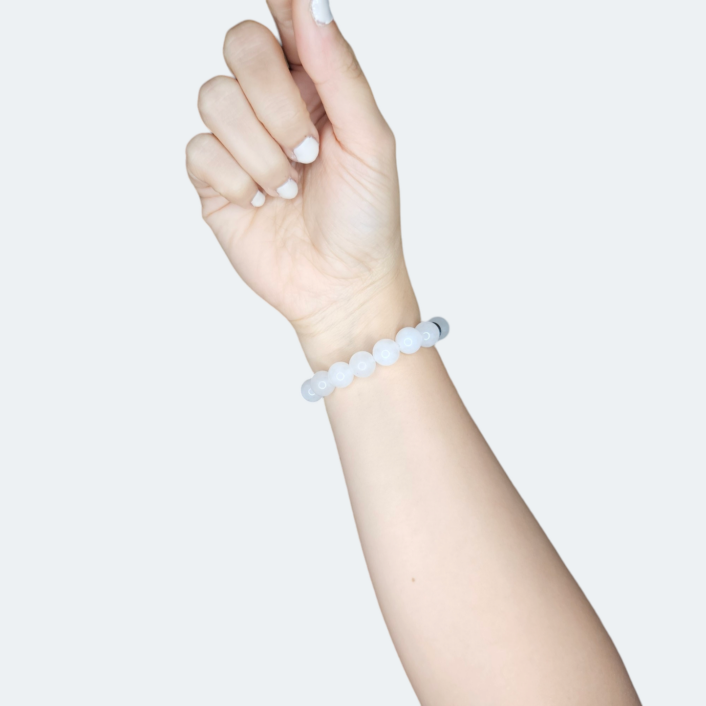 Pulsera cuarzo blanco 10mm