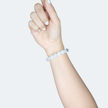 Pulsera cuarzo blanco 10mm