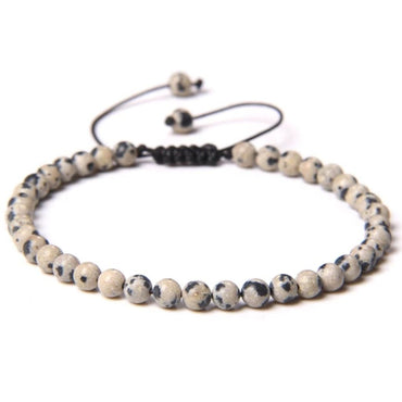 Pulsera jaspe dalmata 4mm