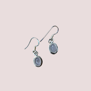 Caravanas Cuarzo Rosa plata 925