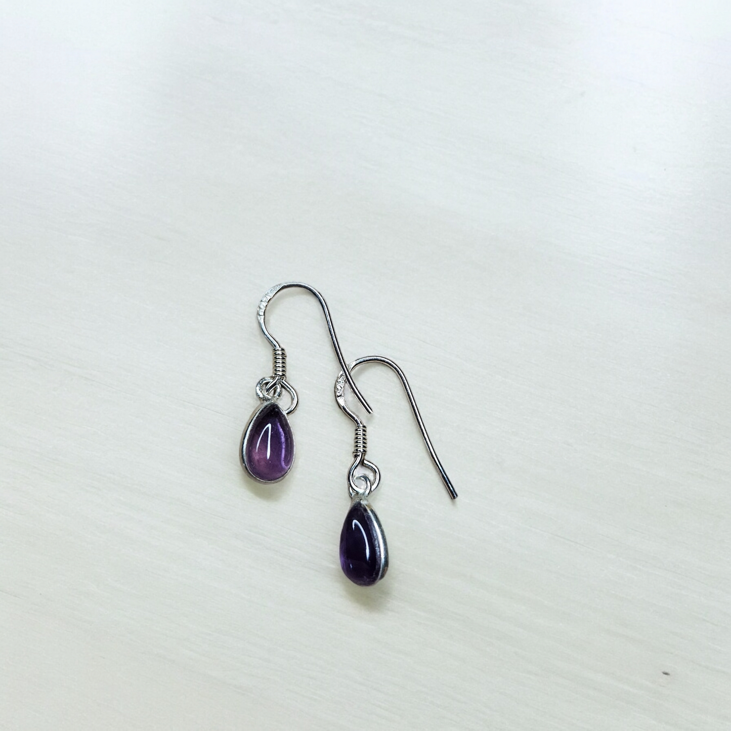 Caravanas amatista (plata 925)