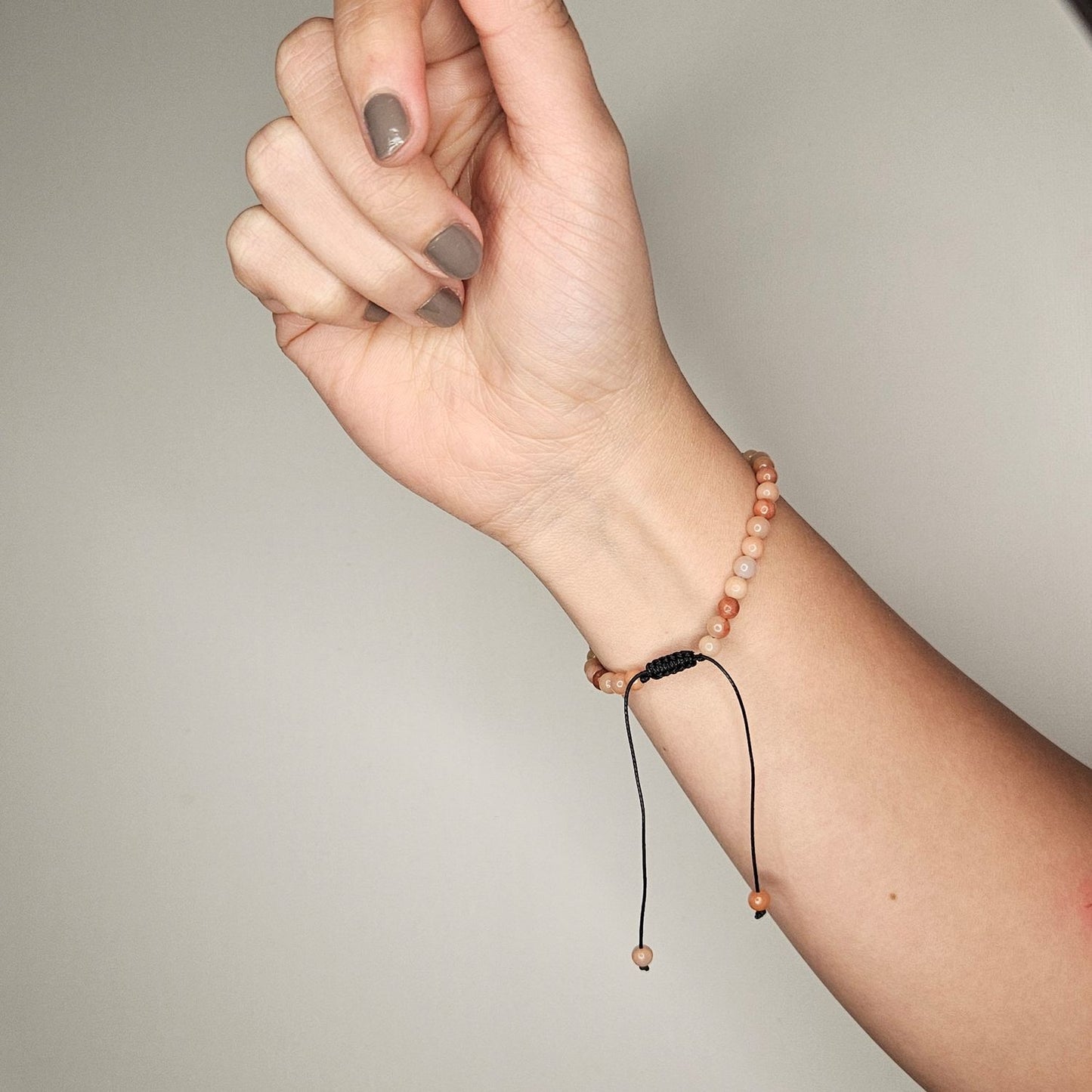 Pulsera aventurina rosa 4mm ajustable