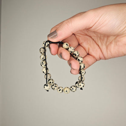 Pulsera jaspe dalmata 8mm
