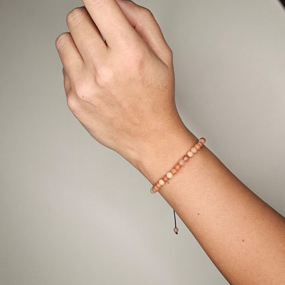 Pulsera aventurina rosa 4mm ajustable