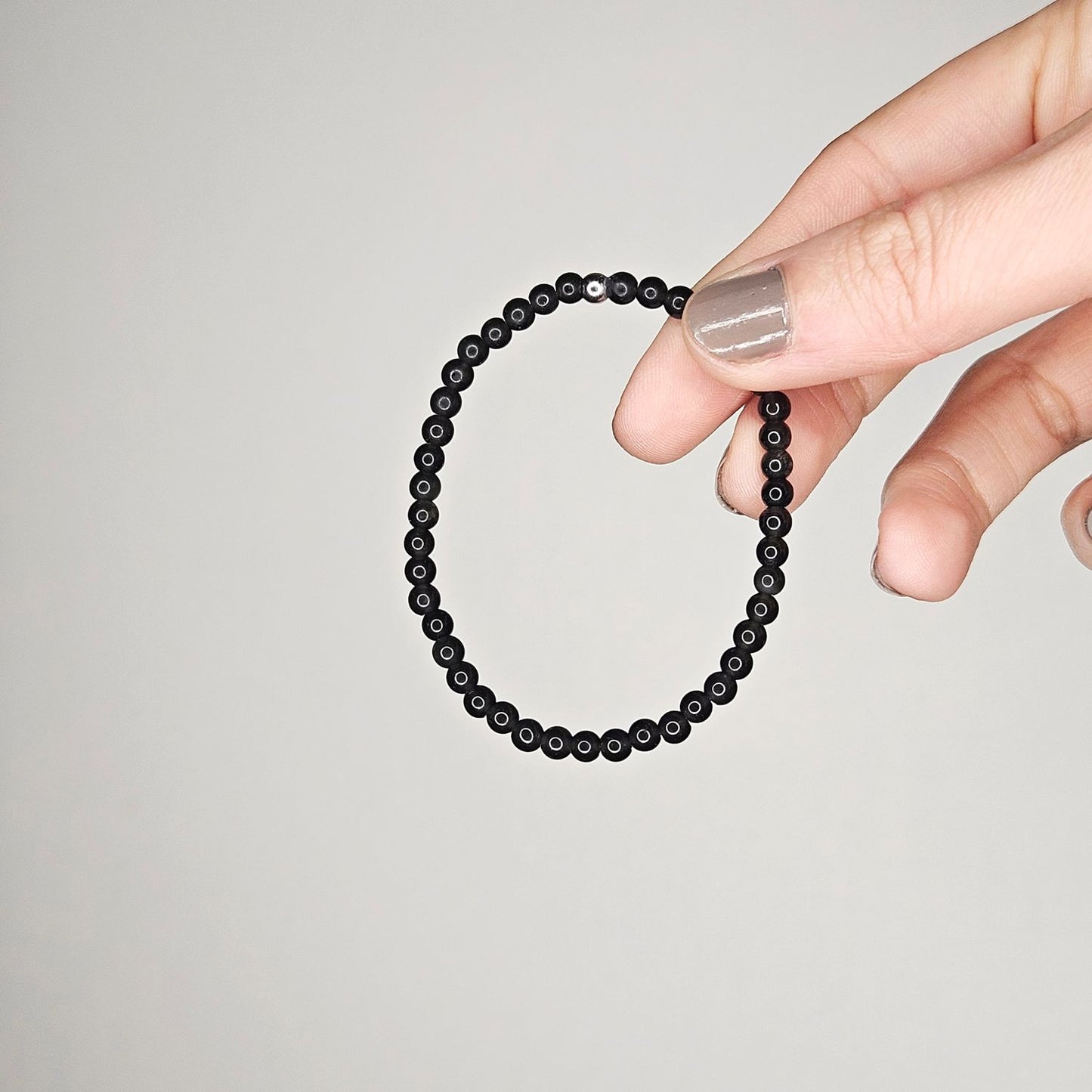 Pulsera Obsidiana 4mm