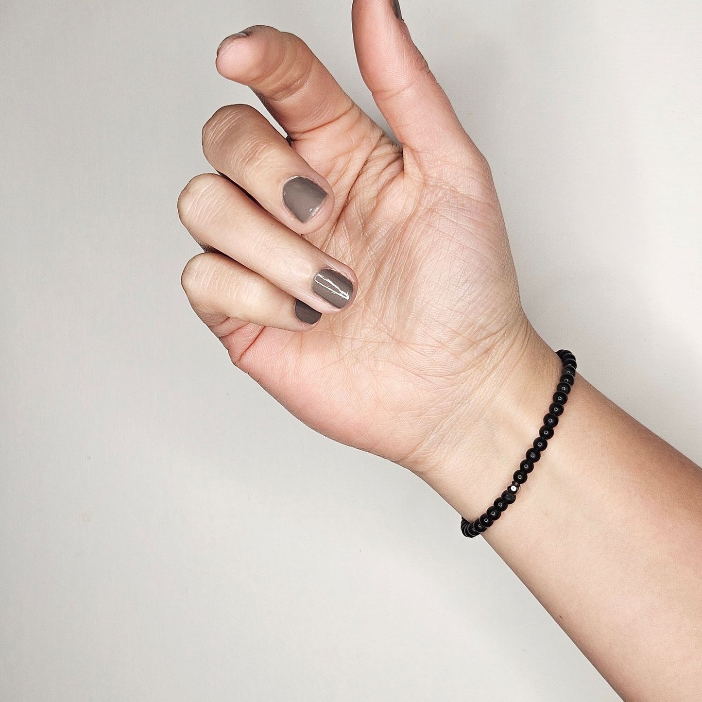 Pulsera Obsidiana 4mm