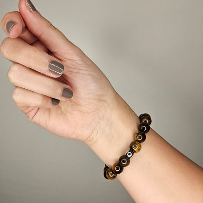Pulsera ojo de tigre 10mm