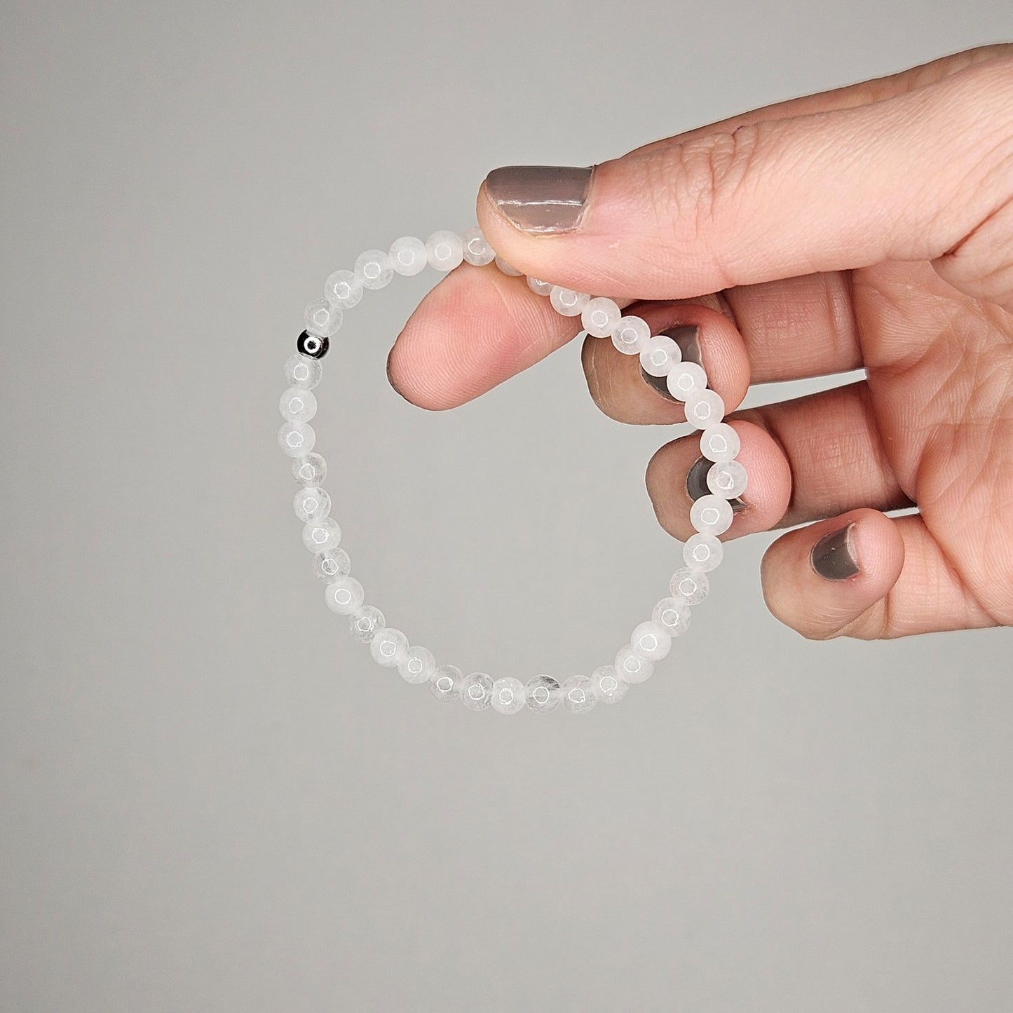 Pulsera cuarzo blanco 4mm
