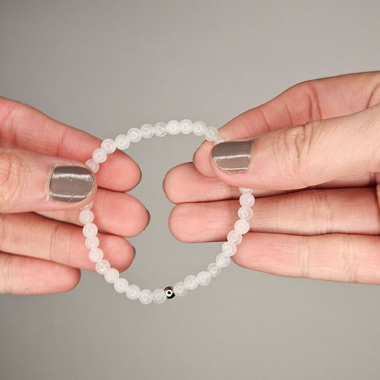 Pulsera cuarzo blanco 4mm