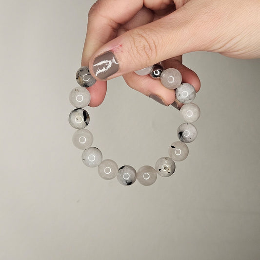 Pulsera cuarzo turmalinado 10mm