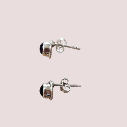 Caravanas amatista (plata 925)