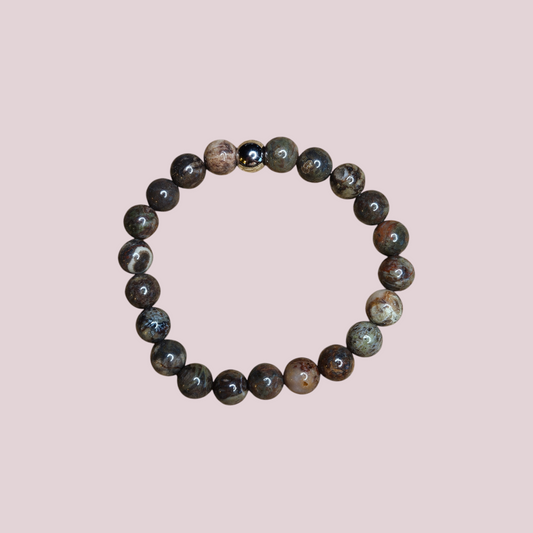 Pulsera agata flor 8mm