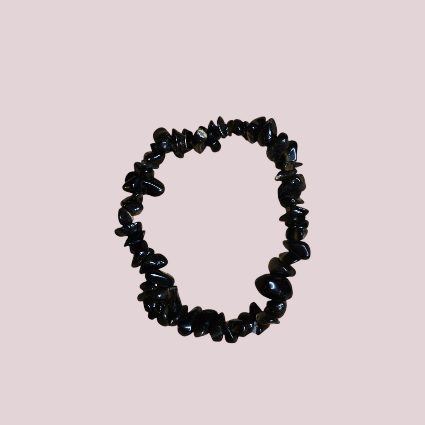 Pulsera obsidiana dorada escalla
