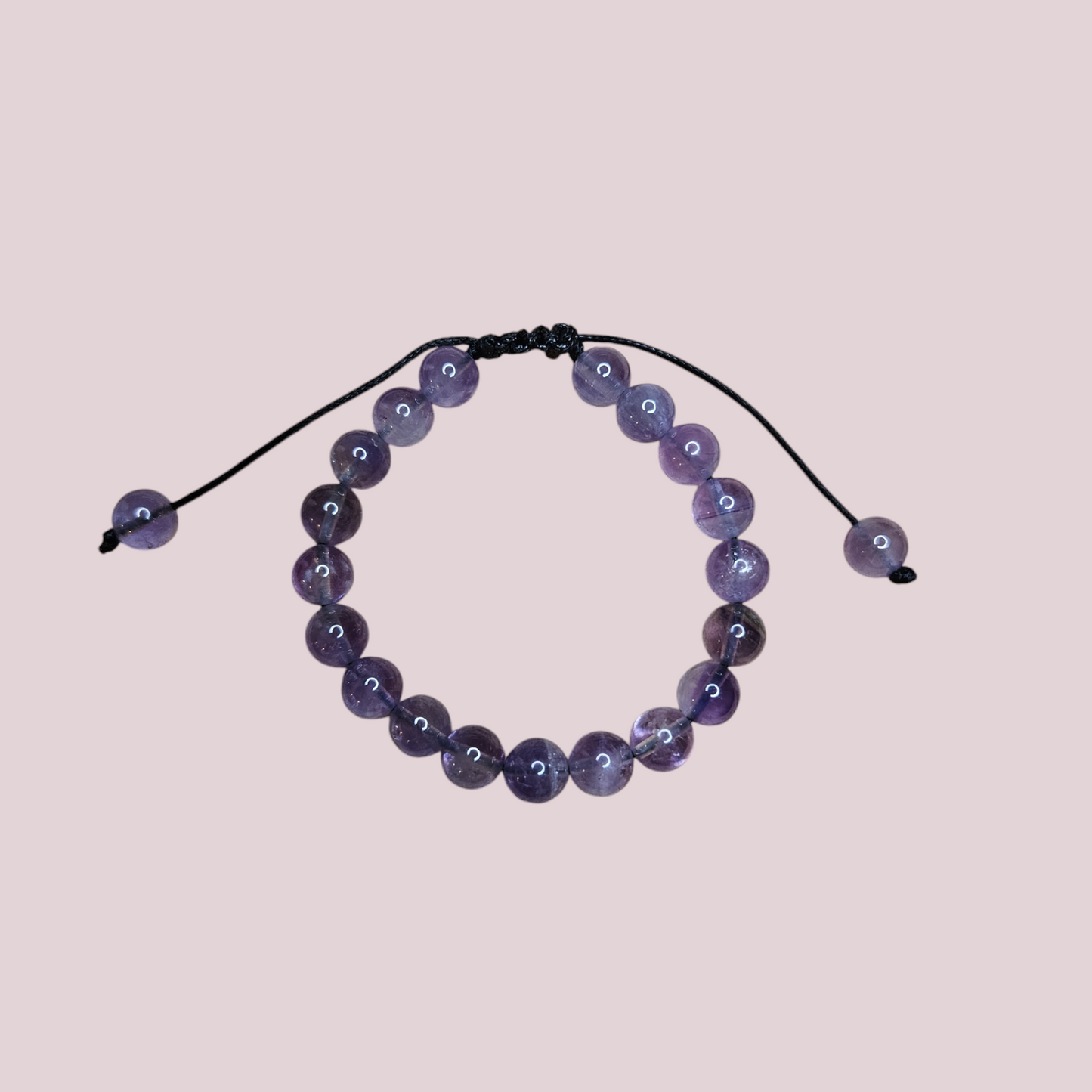 Pulsera amatista 8mm ajustable