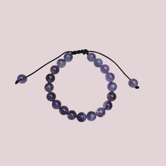Pulsera amatista 8mm ajustable