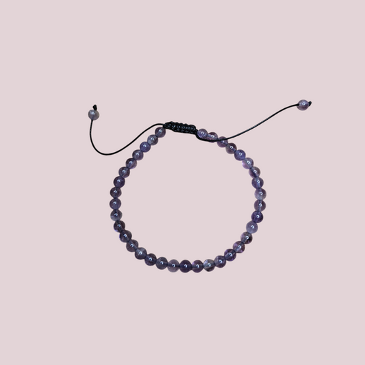 Pulsera amatista 4mm ajustable
