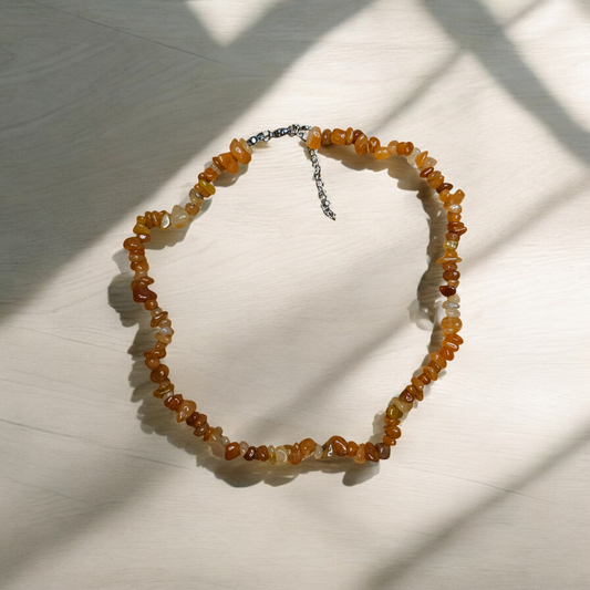 Collar aventurina naranja escallas