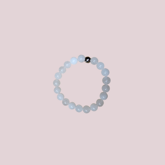 Pulsera cuarzo blanco 8mm