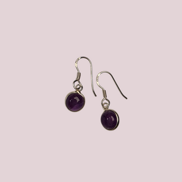 Caravanas amatista (plata 925)