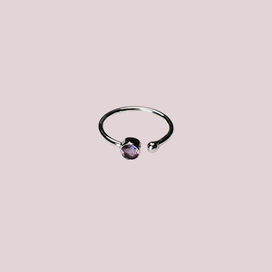 Anillo Amatista plata 925 (18mm)