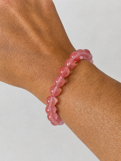 Pulsera cuarzo cherry 8mm