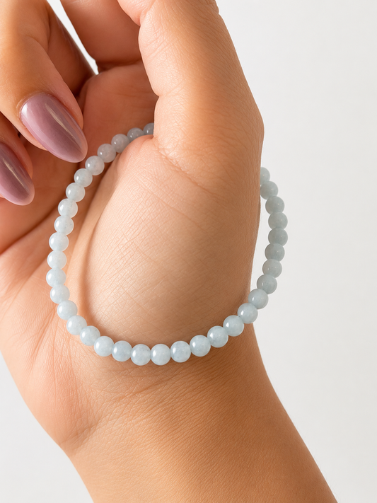 Pulsera aguamarina 4mm
