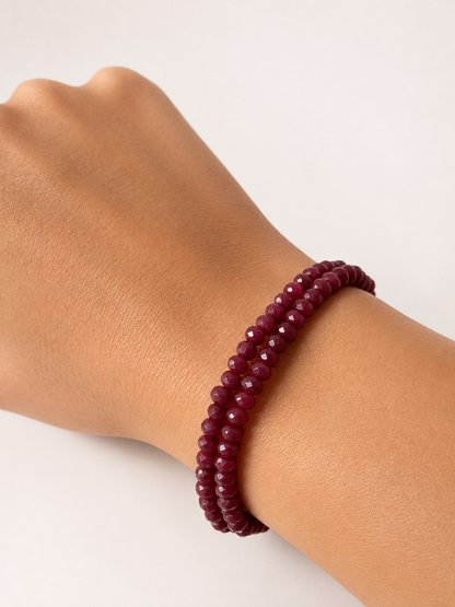 Pulsera granate facetada
