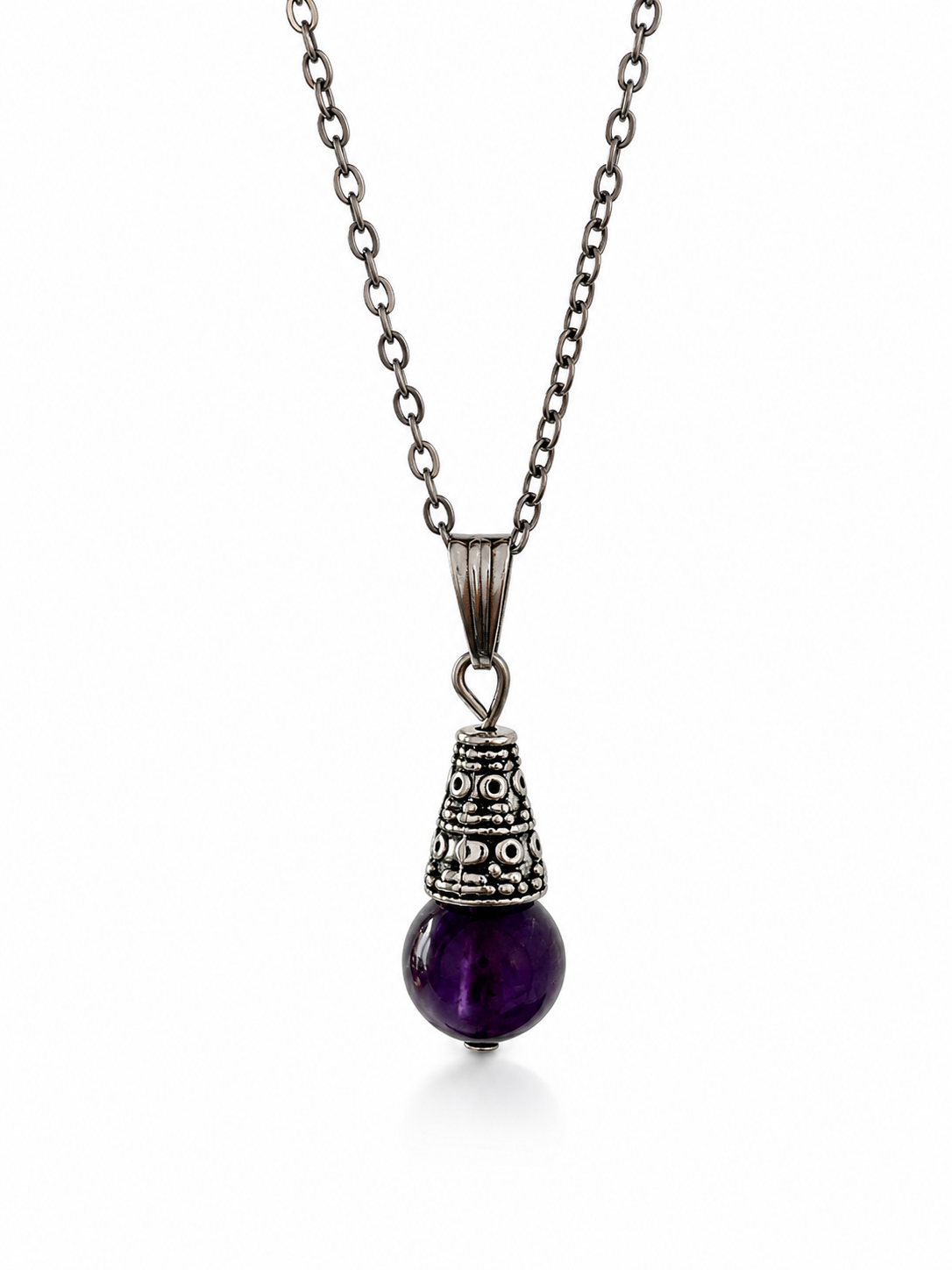 Dije amatista con cadena