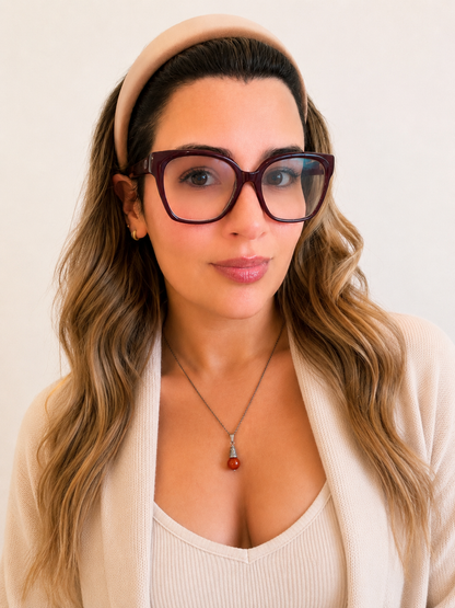 Dije cornalina con cadena