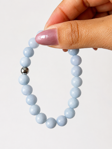 Pulsera aguamarina 8mm