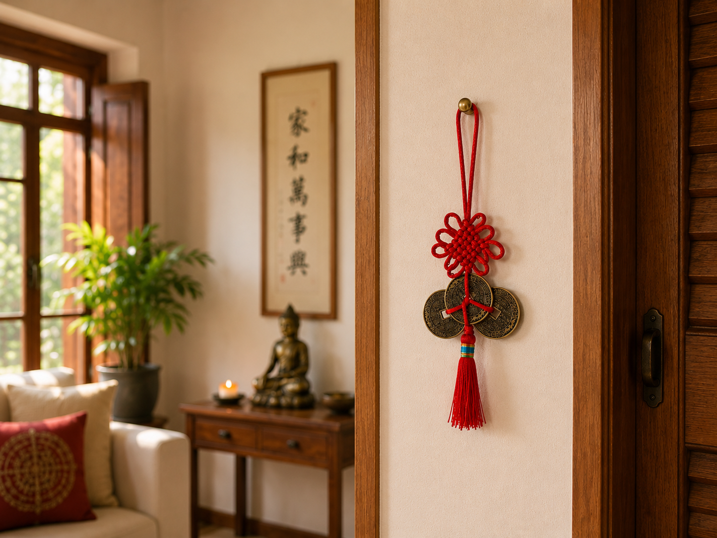 Colgante Feng Shui de Monedas Chinas