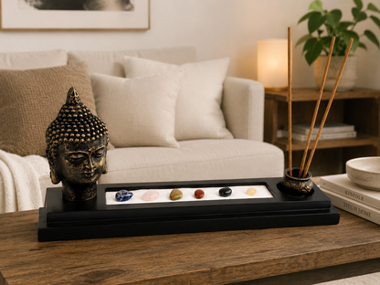 Centro Zen con Buda + kit de piedras