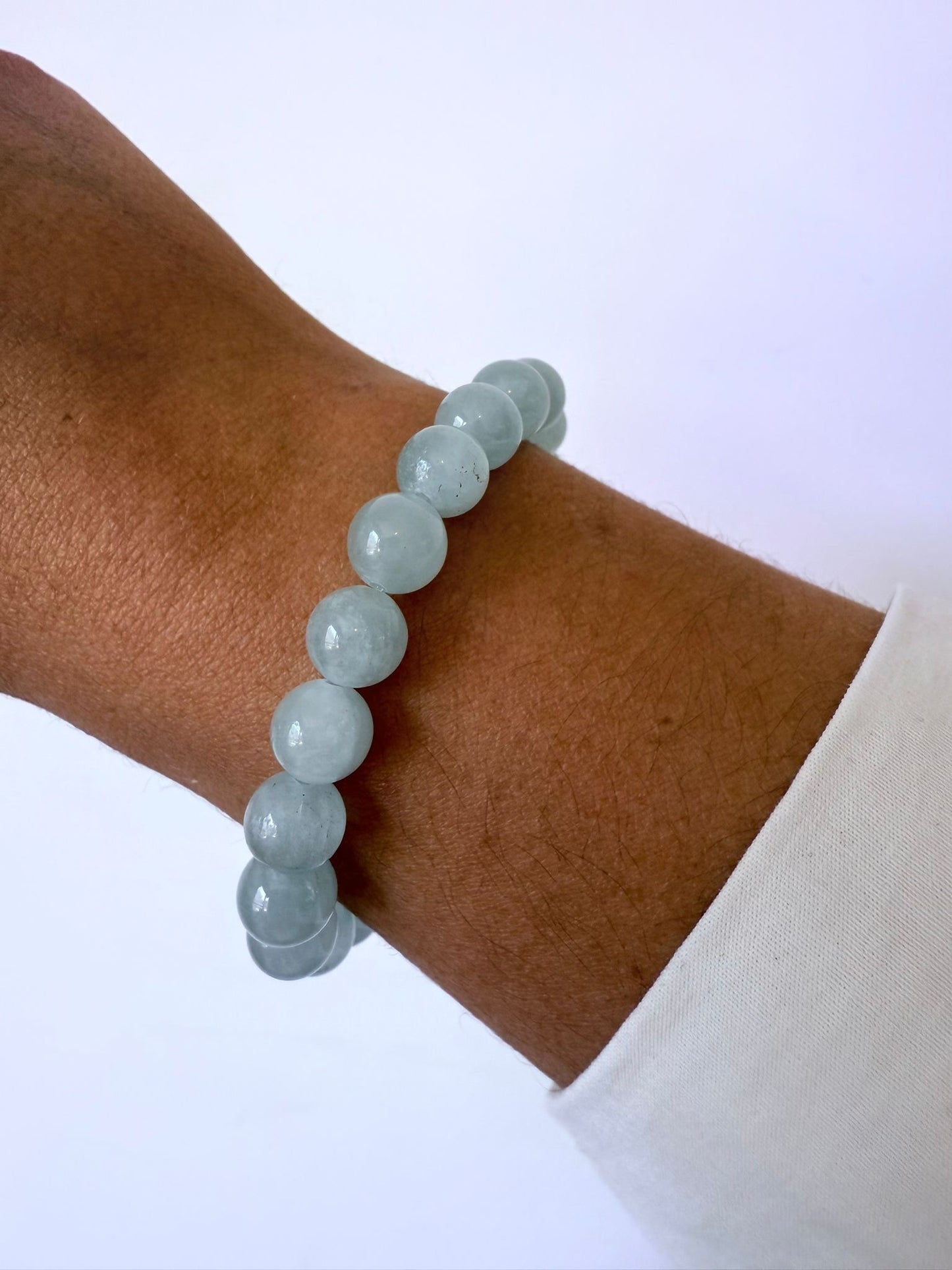 Pulsera aguamarina 8mm