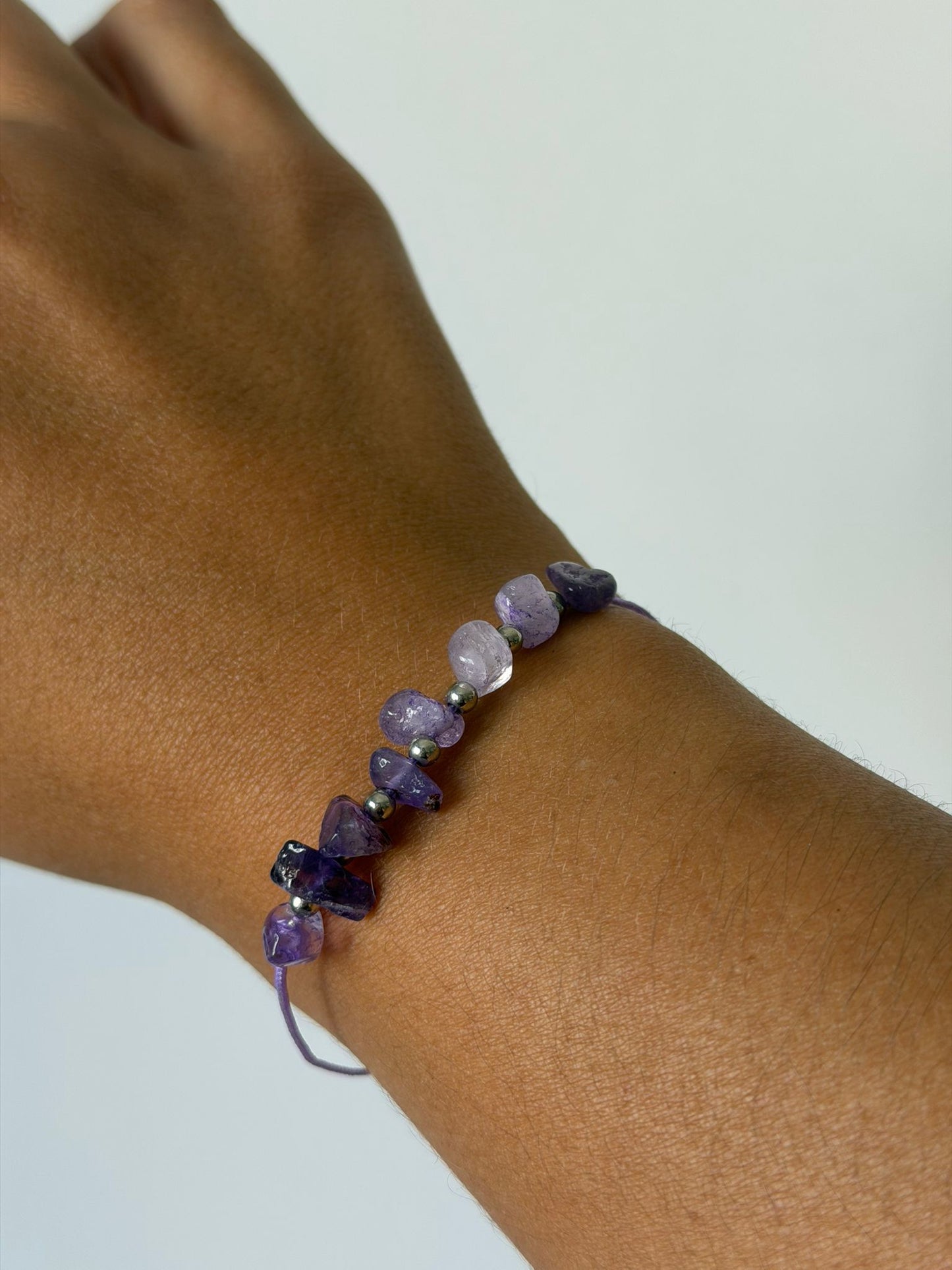 Pulsera amatista escalla ajustable