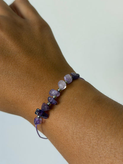 Pulsera amatista escalla ajustable