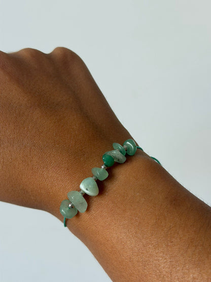 Pulsera cuarzo verde escalla ajustable