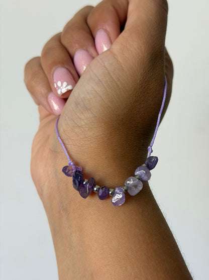 Pulsera amatista escalla ajustable