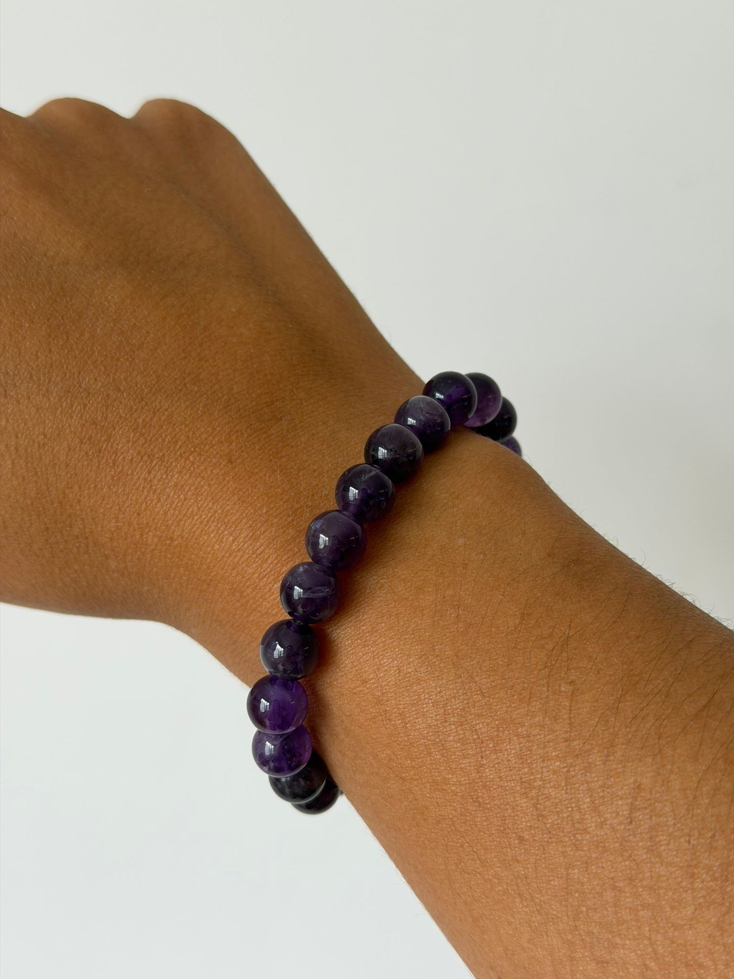 Pulsera amatista 8mm elástica